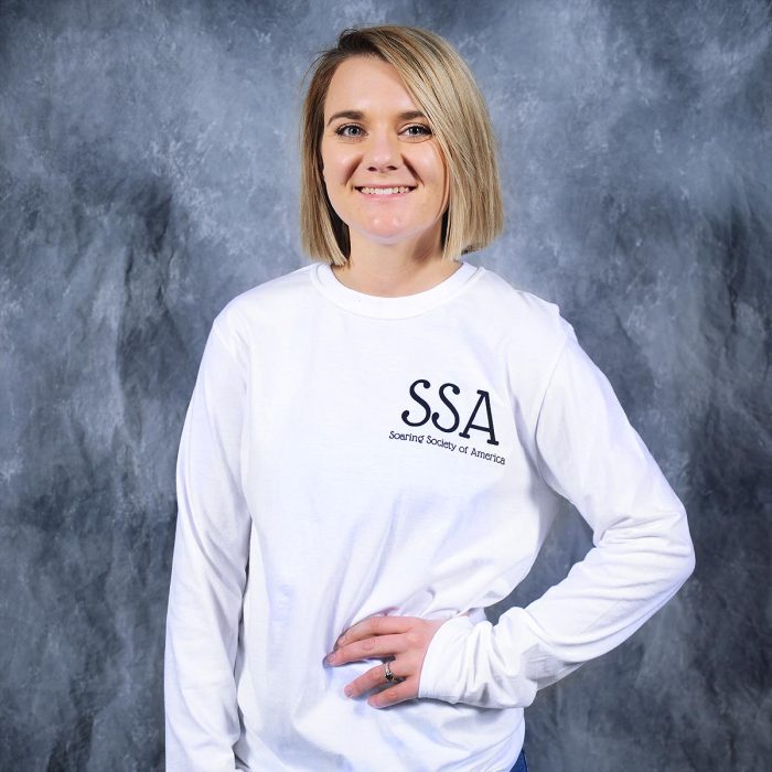 Coyote Soaring Society Of America White T Shirt Long Sleeve Front coyote long sleeve
