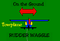 Towplane Ready Rudder Waggle ground signals