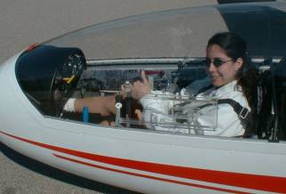 woman in glider Woman In Glider launching the glider